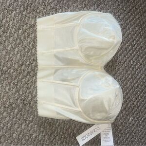 Dominique Ivory Satin Bustier